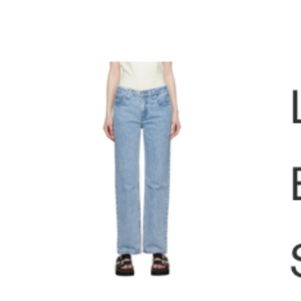 Light Blue Levis Low Pro Straight Jeans